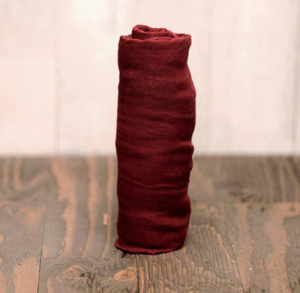 Picture of Deluxe Bamboo Muslin Swaddle Single - Pomegranate by Little Unicorn