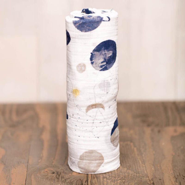 Picture of Cotton Muslin Swaddle Single - Planetary by Little Unicorn