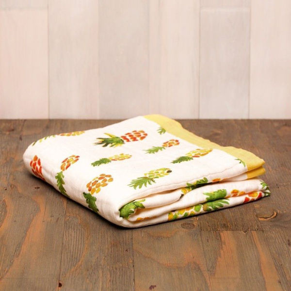 Picture of Deluxe Bamboo Muslin Quilt - Pineapple  by Little Unicorn