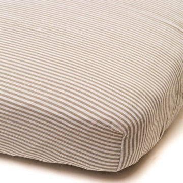 Picture of Cotton Muslin Crib Sheet - Grey Stripe by Little Unicorn
