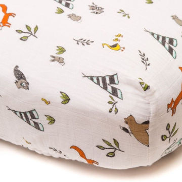 Picture of Cotton Muslin Crib Sheet - Forest Friends by Little Unicorn
