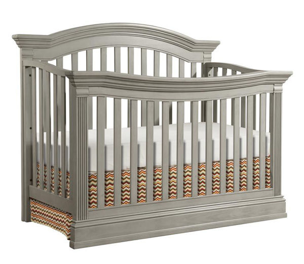 Arch Back Lifetime Crib Trinity Chateau Gray