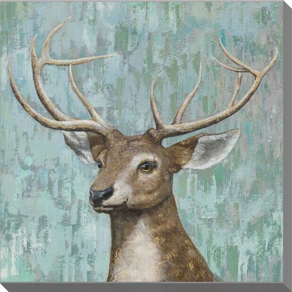 Picture of Buck On Turquoise 32" x 32" | BFPK Artwork