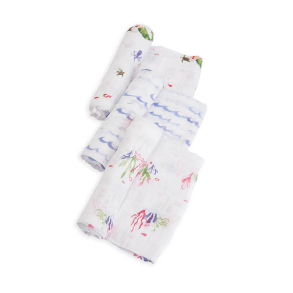 Picture of Cotton Muslin Swaddle 3 Pack - Mermaid by Little Unicorn