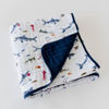 Picture of Coton Muslin Quilt - Shark  by Little Unicorn