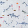 Picture of Coton Muslin Quilt - Shark  by Little Unicorn