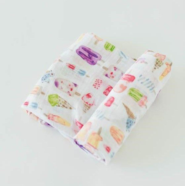 Picture of Cotton Muslin Swaddle Single - Brain Freeze by Little Unicorn