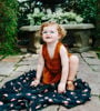 Picture of Cotton Muslin Swaddle Single - Midnight Rose by Little Unicorn