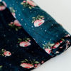 Picture of Cotton Muslin Swaddle Single - Midnight Rose by Little Unicorn