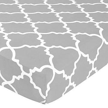 Picture of Grey Trellis Changing Pad Cover