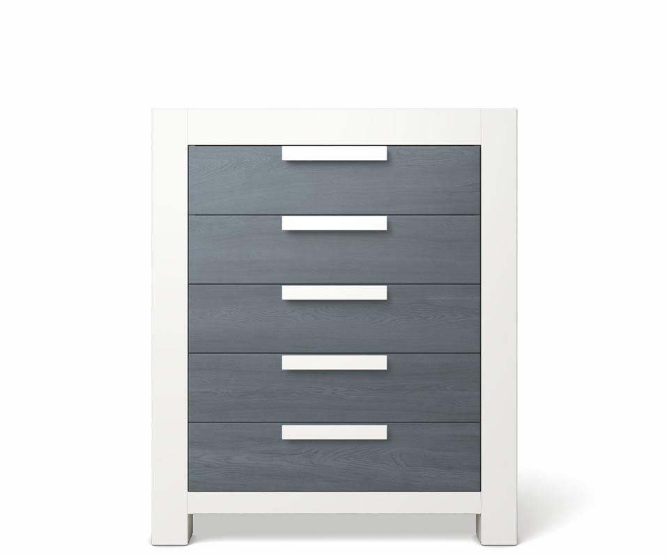 Romina Furniture Ventianni 5 Drawer Chest Custom Finishes Furniture Ventianni 5 Drawer Chest
