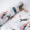 Picture of Cotton Muslin Swaddle Single - Meow by Little Unicorn