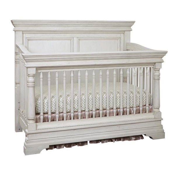 rustic crib with changing table