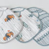 Picture of Cotton Muslin Classic Bib 3 Pack - Bison Set by Little Unicorn