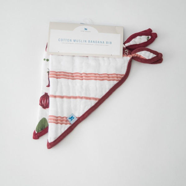 Picture of Cotton Muslin Bandana Bib 2 pack - Farmers Market