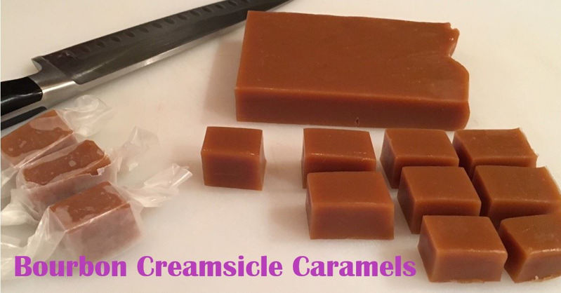 Bourbon Creamsicle Caramels