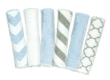 Picture of Wash Cloths - Single Ply - 6-Pack - Boy Prints | by Kushies