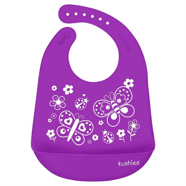 Picture of Silicatch Bib- Butterfly Kiss - Violet