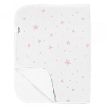 Picture of Deluxe Change Pad Flannel- Pink Scribble Stars | by Kushies