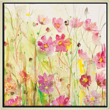 Picture of Pink & Green Floral II 40" x 40"
