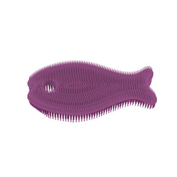 Picture of Silicone bath scrub - Purple Fish