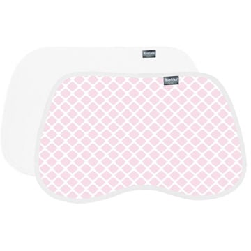 Picture of Burp Pads Flannel 2-Pack - Lattice Pink / White | by Kushies