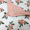 Picture of Cotton Muslin Quilt - Watercolor Roses by Little Unicorn