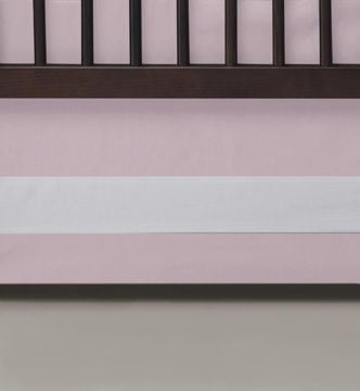 Picture of Blush Woven Cotton Band Crib Skirt - by Oilo