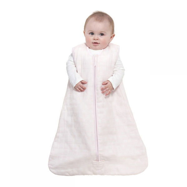 Picture of Halo Sleepsack Small, Quilted Cotton Muslin, Pyramid Pink