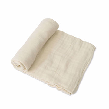 Picture of Cotton Muslin Swaddle Single - Linen by Little Unicorn