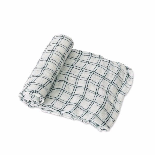Picture of Deluxe Bamboo Muslin Swaddle Single - Window Pane by Little Unicorn