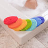 Picture of Bathin Smart Rainbow Spots Silicone Bath Toy and Scrub, 7 pack