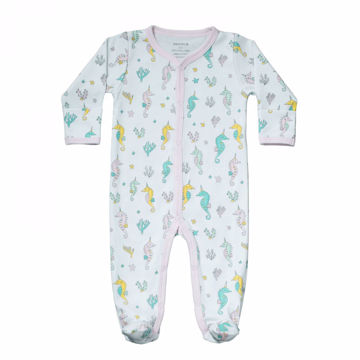 Picture of Noomie Zipper Footie Seahorse