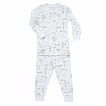 Picture of Noomie Two Piece PJ Set Gold Lollipops