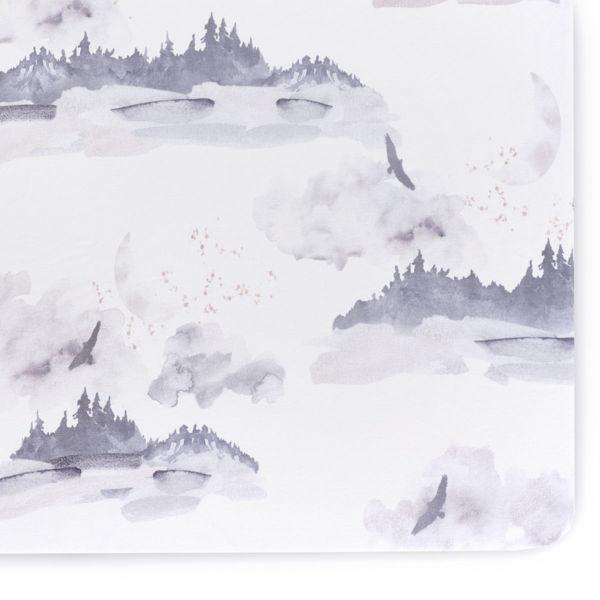 Picture of Misty Mountain Jersey Crib Sheet
