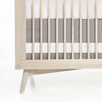 Picture of Dove Woven Cotton Band Crib Skirt by Oilo