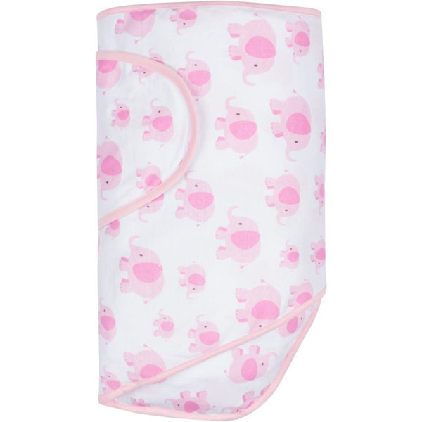 Picture of Miracle Blanket - Pink Elephants With Pink Trim