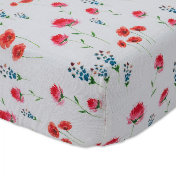 Picture of Cotton Muslin Crib Sheet - Wild Mums by Little Unicorn