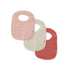 Picture of Cotton Muslin Classic Bib 3 Pack - Rose Petal by Little Unicorn