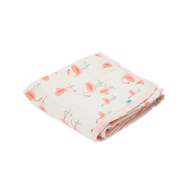 Picture of Deluxe Bamboo Muslin Quilt - Pink Ladies  by Little Unicorn