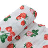 Picture of Cotton Muslin Swaddle Single - Strawberry Patch by Little Unicorn