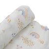 Picture of Deluxe Bamboo Muslin Swaddle Single - Rainbows & Raindrop by Little Unicorn