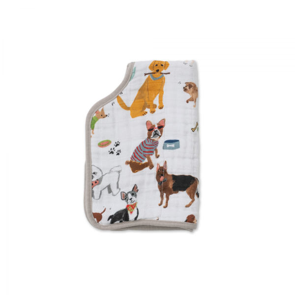 Picture of Cotton Muslin Burp Cloth - Woof by Little Unicorn