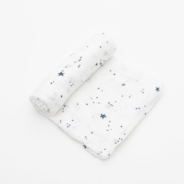 Picture of Cotton Muslin Swaddle Single - Shooting Stars by Little Unicorn