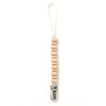 Picture of Oatmeal Pacifier Clip - by Bella Tunno