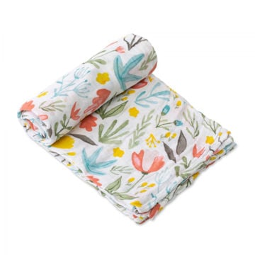 Picture of Cotton Muslin Swaddle Single - Meadow by Little Unicorn