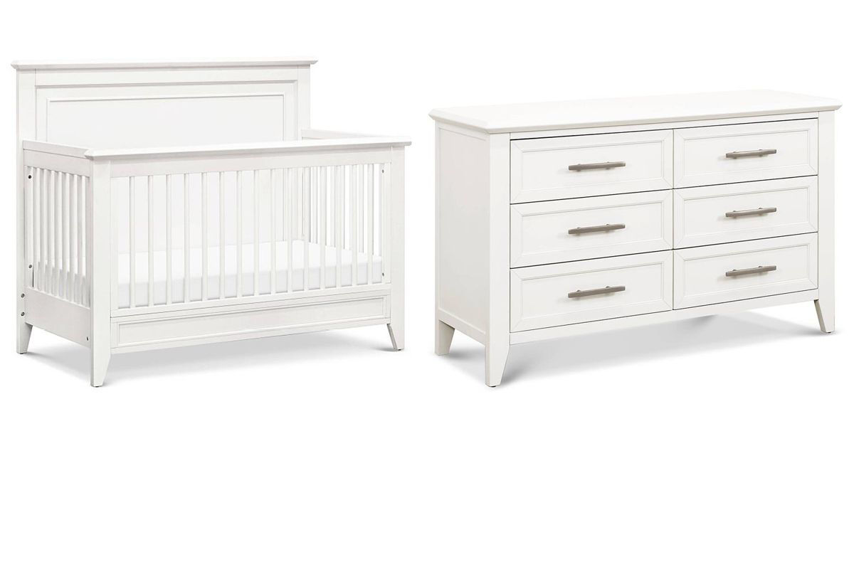 Beckett White Crib + Dresser