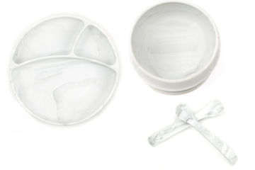 Picture of Silicone Suction Feeding Gift Set - Marble Finish