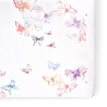 Picture of Butterfly Jersey Crib Sheet by Oilo