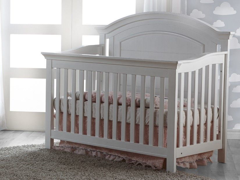Como Arch Top Forever Crib Vintage White by Pali Furniture